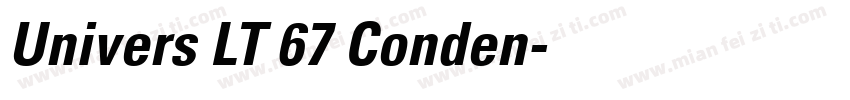 Univers LT 67 Conden字体转换